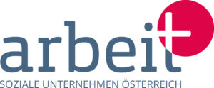 Das Bild zeigt das Logo von arbeit plus Österreich, dem Netzwerk von rund 200 Sozialen Unternehmen
